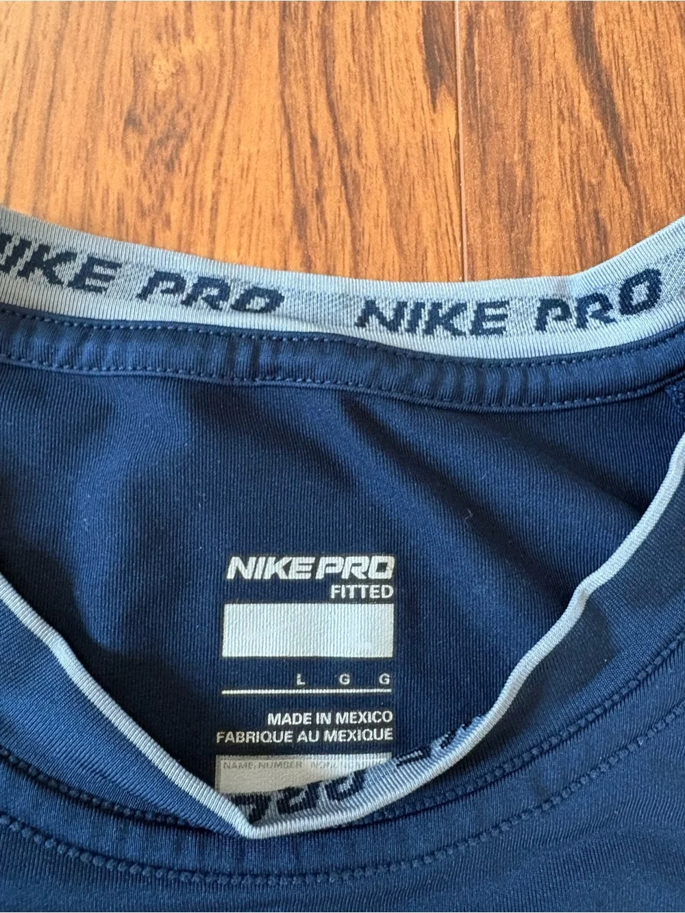 Nike Pro Navy Short Sleeve Performance Tee - Picture 2 of 3